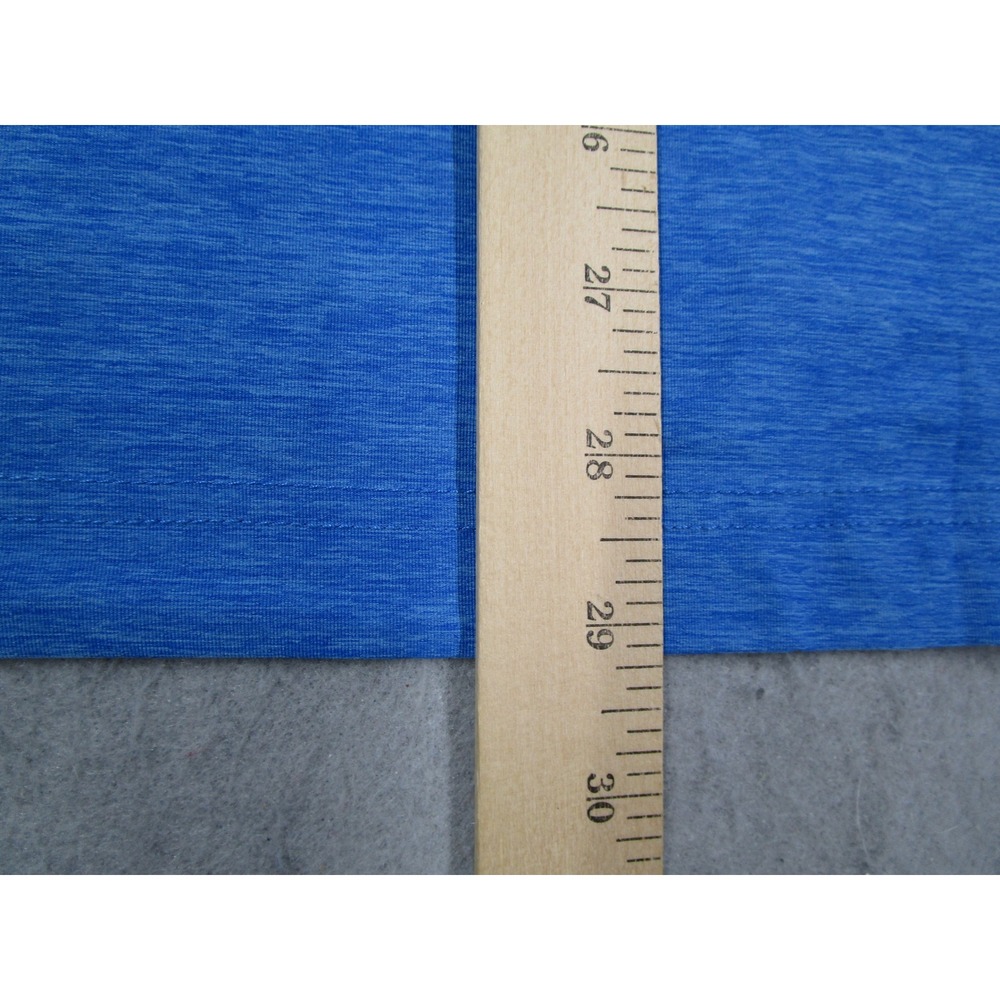 Straight Down Mens Blue Heathered Performance Golf Polo Shirt Swan Logo Size M - Picture 8 of 9